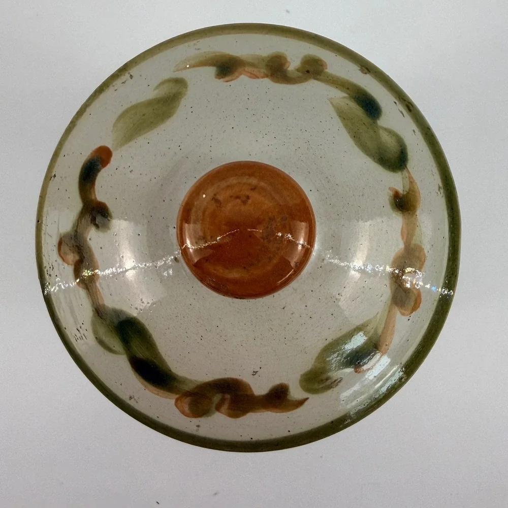 Louisville Stoneware Hand Painted Fruit Covered Canister Crock Kentucky USA